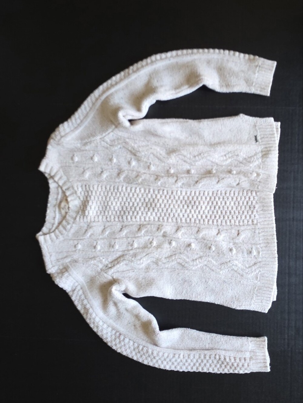 Hollister Light Pink Cable-knit Sweater crewneck Fisherman Minimalist Cozy - Picture 2 of 9
